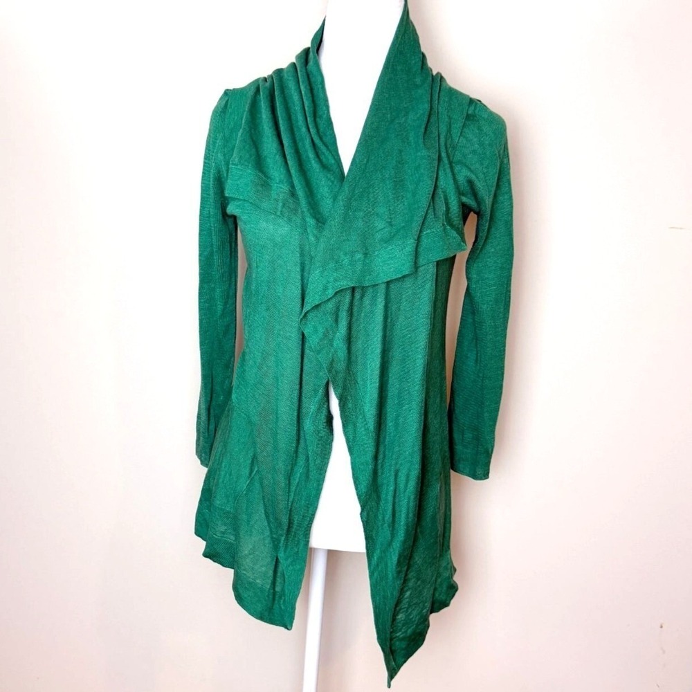 Theory Maritza B Green Open Front Cardigan Sweater Size S Womens B0413140